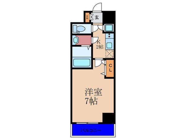 ﾌｧｰｽﾄｽﾃｰｼﾞ梅田ＷＥＳＴ(208)の物件間取画像